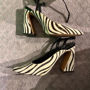 ASOS Black and White Zebra Heels